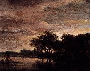 Woodland Scene with Lake Jacob Isaacksz. van Ruisdael